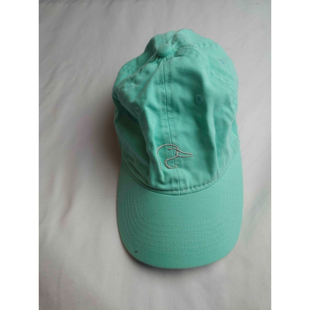 Ducks Unlimited Logo Cap Unisex One Size Fits All Mint Green Canvas Fishing Hat